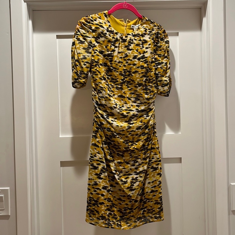*NEVER WORN* - Whistles Ikat Animal Print Silk bodycon dress. From Bloomies.